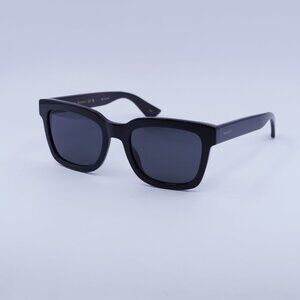 Gucci GG0001SN 001 Sunglasses Black Square Frame, Grey Lenses